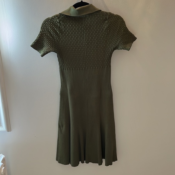 Sandro Green Knit Dress with Pearl Buttons Size S - Picture 4 of 4